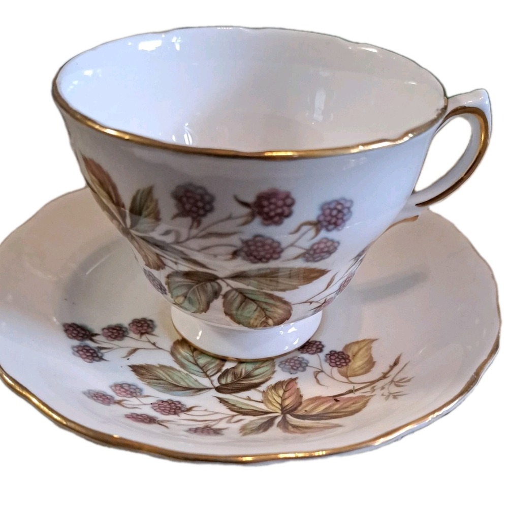 Vtg Royal Vale Fine Bone China Tea Cup/Saucer Made in England Bridgerton